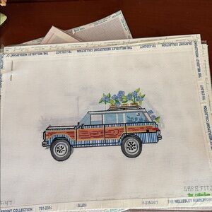 Vintage Car Needlepoint Canvas